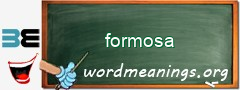 WordMeaning blackboard for formosa